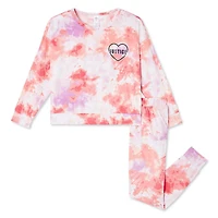 Pyjama 2 pièces avec manchettes Justice pour filles