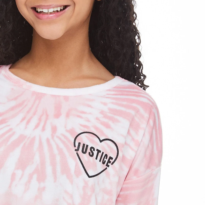 Pyjama 2 pièces avec manchettes Justice pour filles