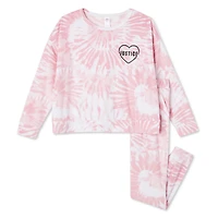 Pyjama 2 pièces avec manchettes Justice pour filles