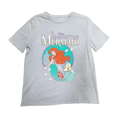Disney Princess Ladies Little Mermaid Bubbles Short Sleeve T-Shirt
