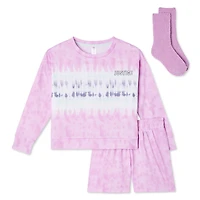 Justice Girls' Boxer Set with Socks 3-Piece