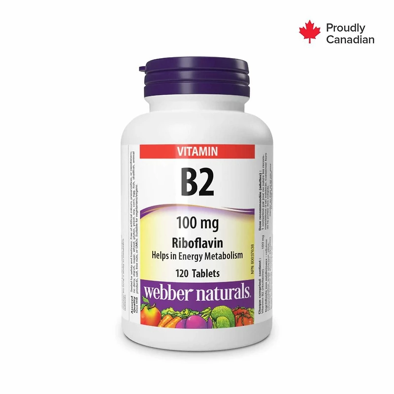Webber Naturals B2 Riboflavin 100 mg