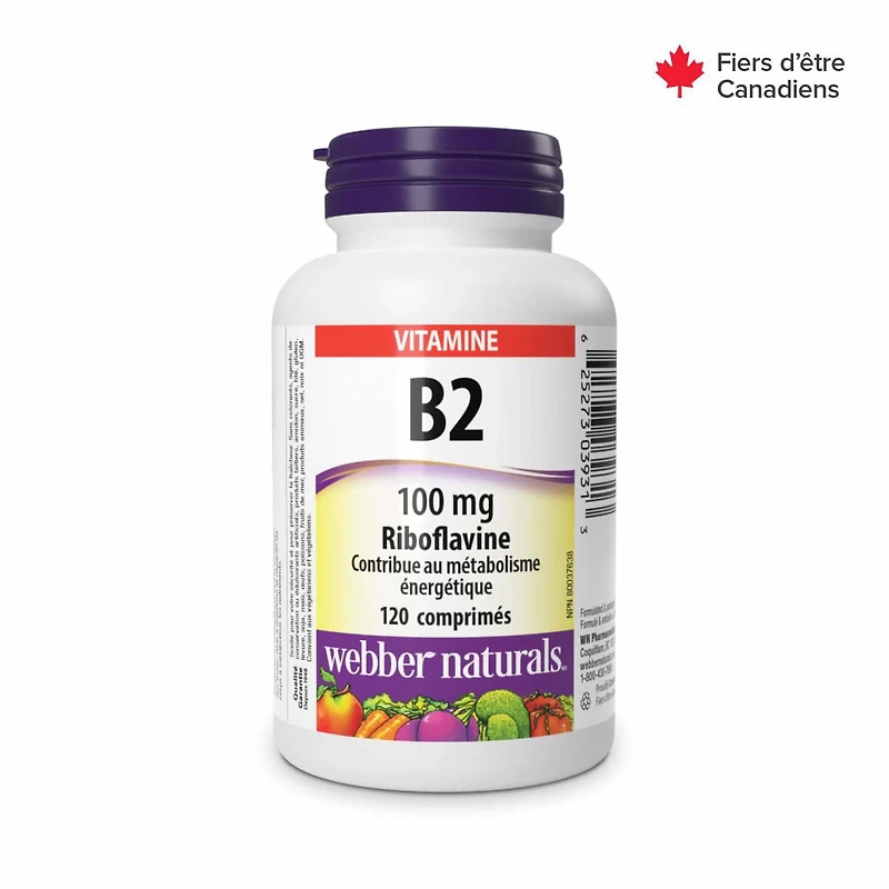 Webber Naturals B2 Riboflavin 100 mg