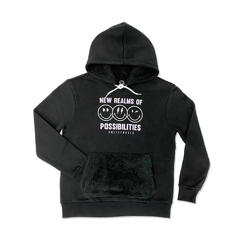 Ladies Smiley World Hoodie.