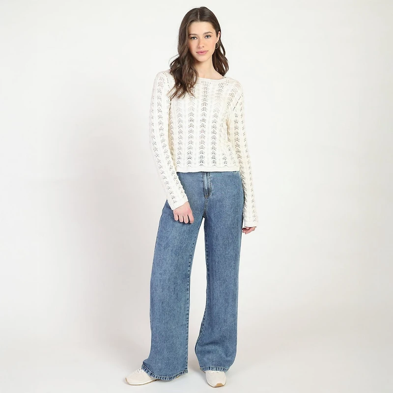 Bloom Girl Crochet Sweater Sizes XS-XL