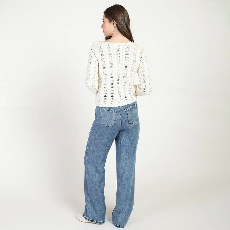 Bloom Girl Crochet Sweater Sizes XS-XL