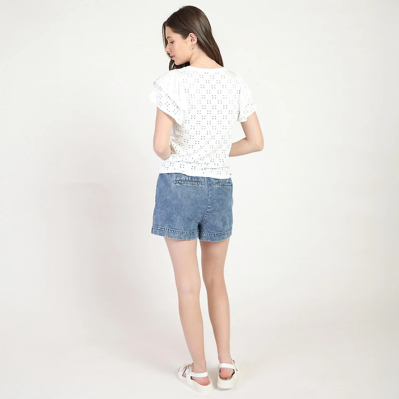 Bloom Girl Haut entièrement brodé Tailles TP à TG