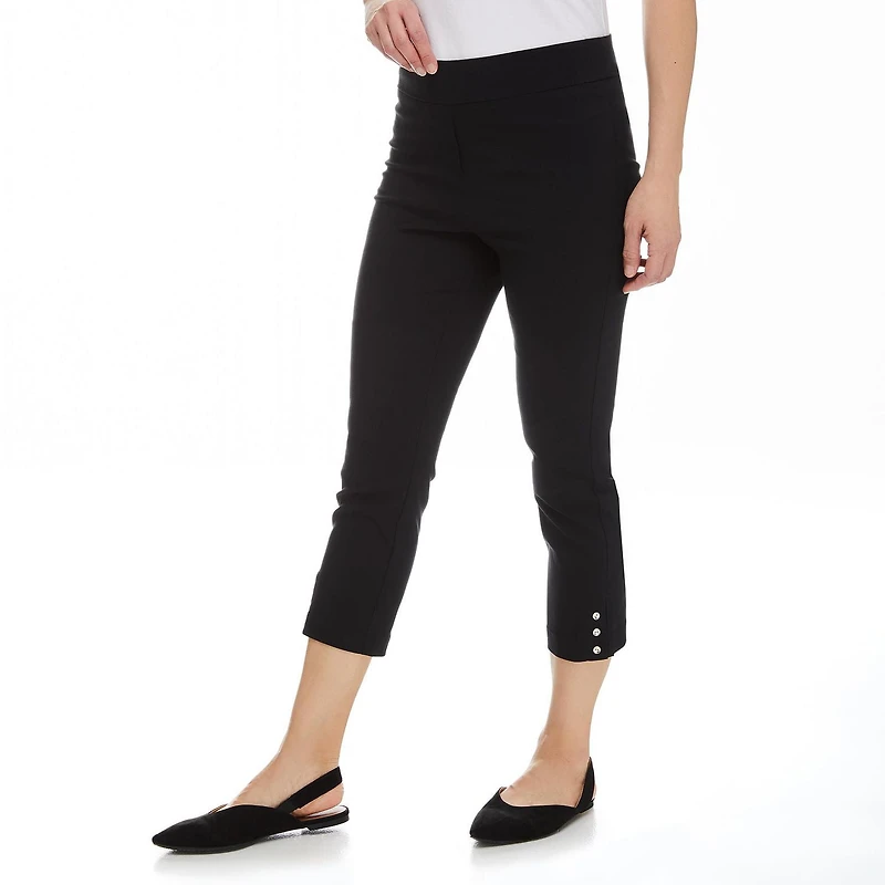 Penmans Women's Pull-On Capri with Buttons