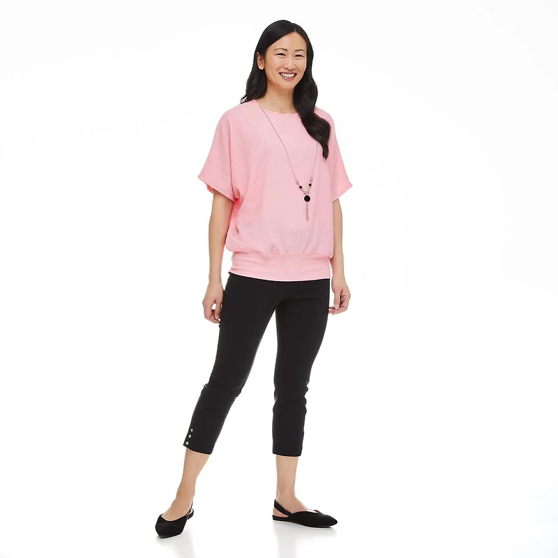 Penmans Women's Pull-On Capri with Buttons