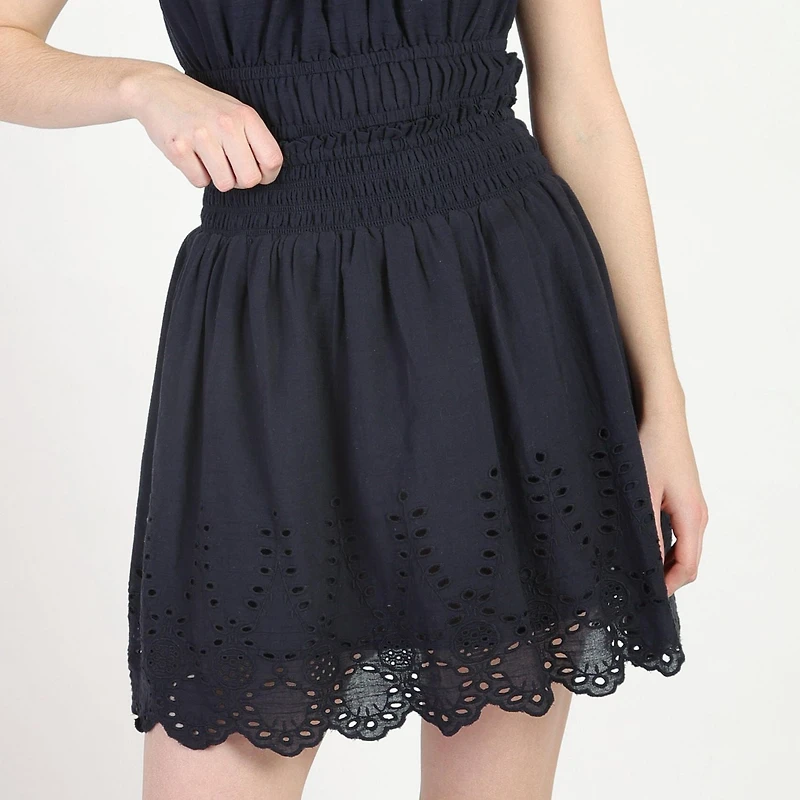 Bloom Girl Smocked Eyelit Skirt Sizes XS-XL