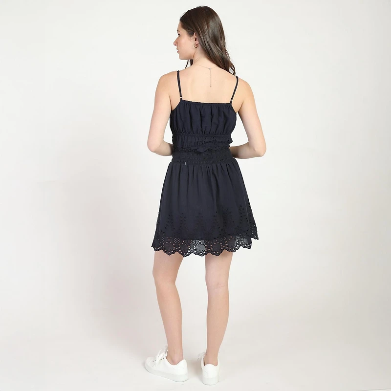 Bloom Girl Smocked Eyelit Skirt Sizes XS-XL