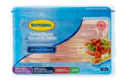 Butterball Salt Reduced Bacon Style Turkey, 375 g