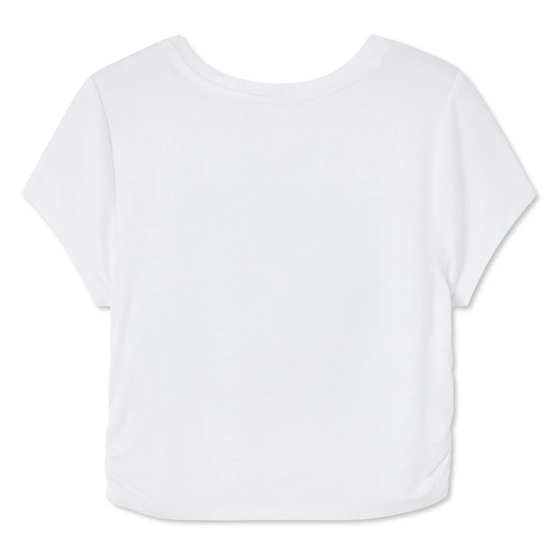 My Sister's Closet Girls' Side Ruched Graphic Tee