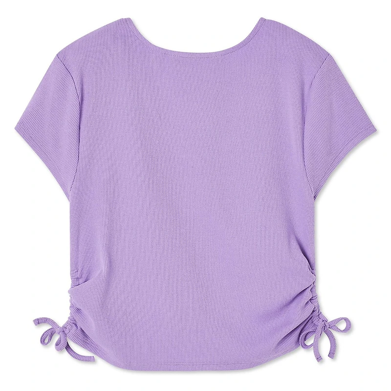 My Sister's Closet Girls' Side Ruched V-Neck Top