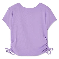 My Sister's Closet Girls' Side Ruched V-Neck Top