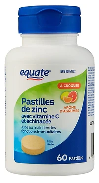 Pastilles de zinc avec vitamin C et èchinacèe 60 pastilles