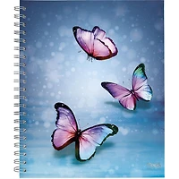 Mead 15M Butterfly Blue Large Hard Cover Planner