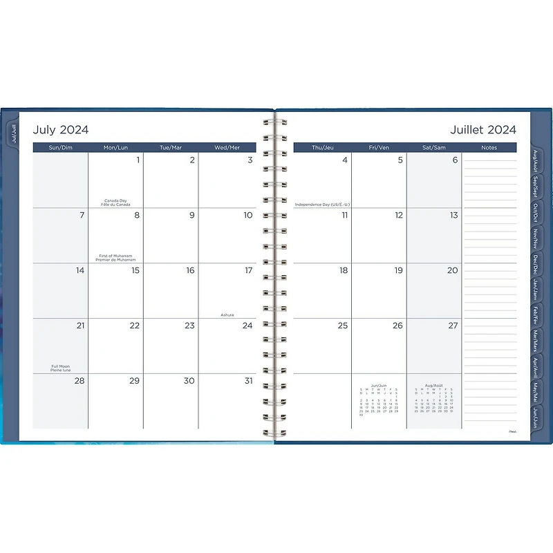 Mead 15M Butterfly Blue Large Hard Cover Planner