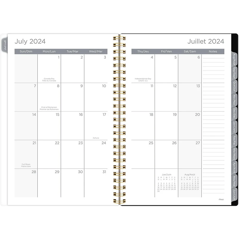 Mead 15M Pepper Black Floral Small Planner