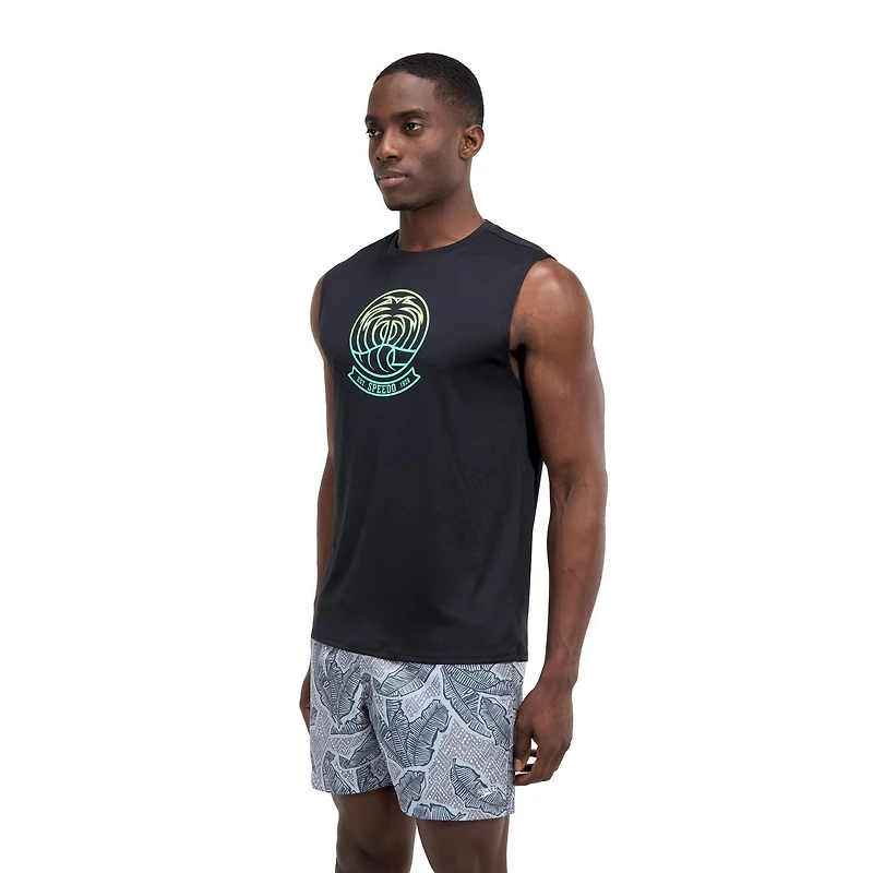 T-shirt de bain sans manches avec imprimé graphique à l’avant Speedo pour hommes Tailles P-2XL
