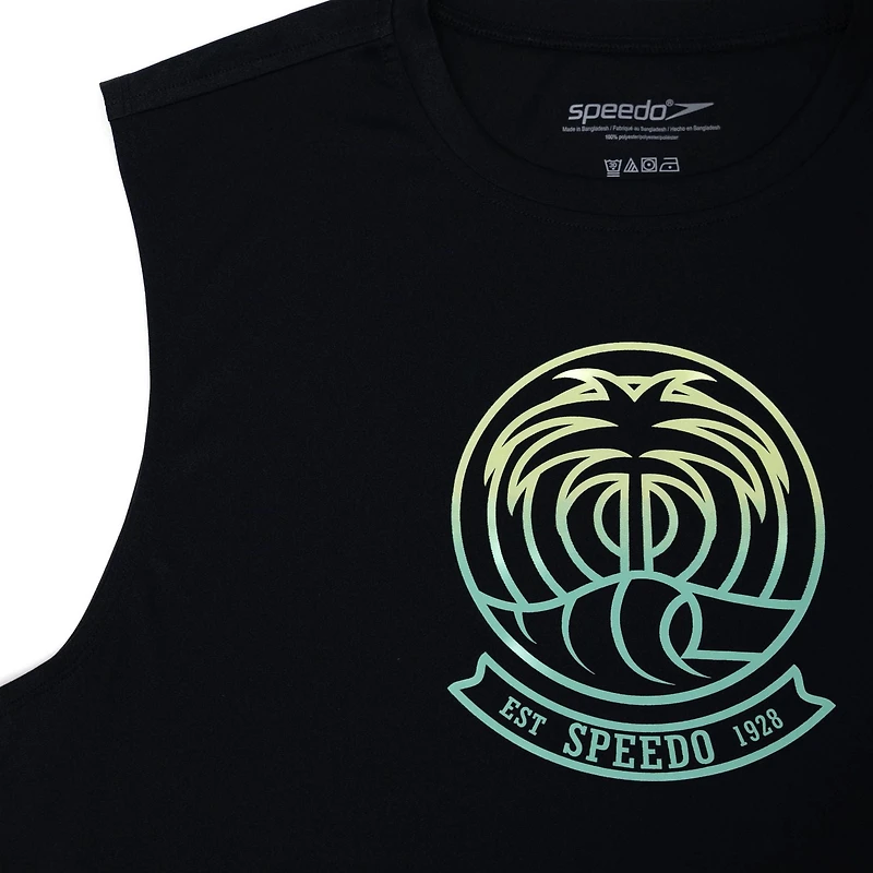 T-shirt de bain sans manches avec imprimé graphique à l’avant Speedo pour hommes Tailles P-2XL