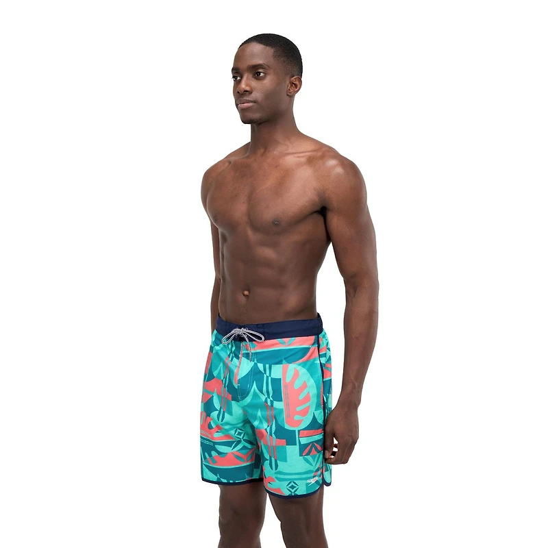 Speedo Men's Blue Kai Printed Board Short 18"
