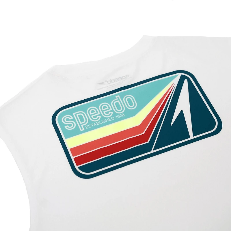 Speedo Men's Back Graphic Muscle Swim Tee