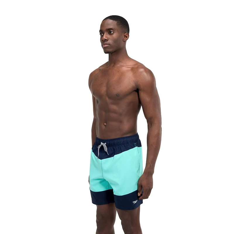 Short de volley 18 po avec chevrons et blocs de couleurs Speedo pour hommes