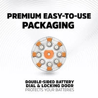 Energizer Ez Turn & Lock Size 13, 8-Pack, Orange, Pack of 8 batteries