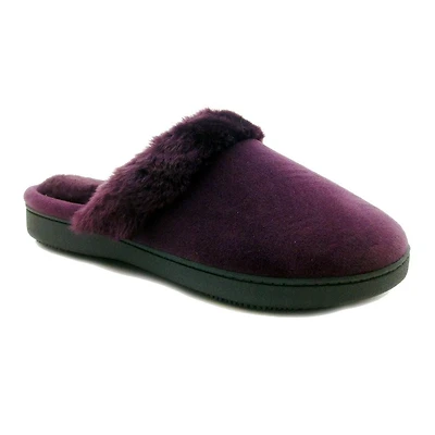 Pantoufles mules Fiona en velours pour femmes boîte Vendredi Fou ISOspa par isotoner