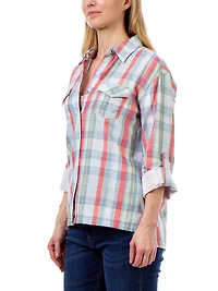 Chemise boutonnée à manches retroussées Love Ellen