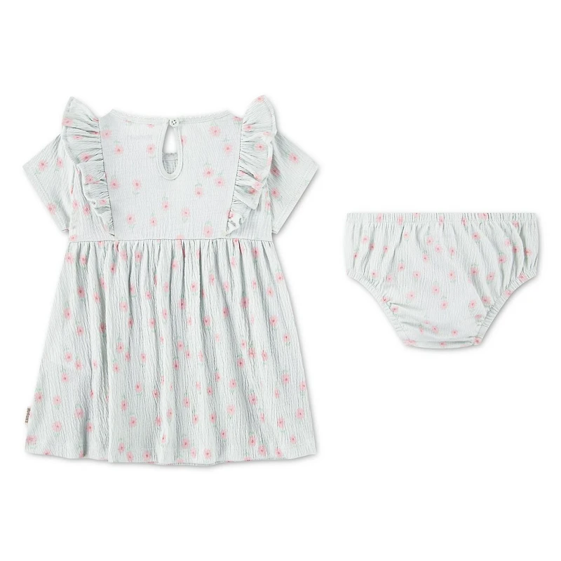 Ensemble 2 pièces Robe en Jacquard Froncé pour Bébé Fille Huggies Happy Hugs