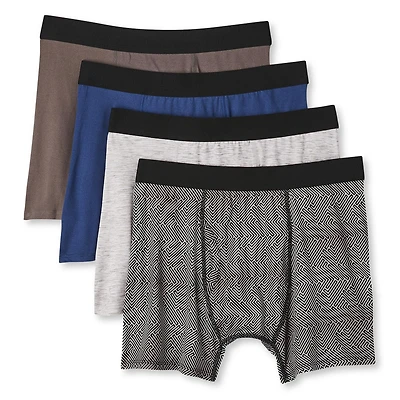Lot de 4 caleçons boxer extensibles Athletic Works pour hommes