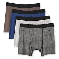Athletic Works Men's Everyday Stretch Boxer Briefs 4-Pack