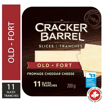 Cracker Barrel Fromage en tranches Cheddar blanc vieilli 11 tranches