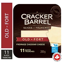 Cracker Barrel Fromage en tranches Cheddar blanc vieilli 11 tranches