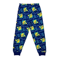 Pokemon Boy's pj set. This boy's 2 piece pj set has a long sleeve crew neck along with long pant with elastic waist band and
