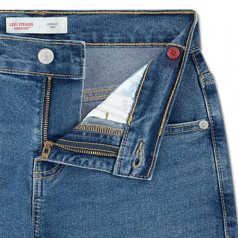 Levi Strauss Signature Boys' Mid-Rise Straight Fit Jeans