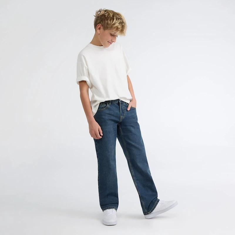 Levi Strauss Signature Boys' Relaxed Fit Straight Leg Jeans