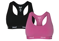 Everlast 2 PK Soutien-gorge de sport pour femme, Tissu confortable en coton et élasthanne