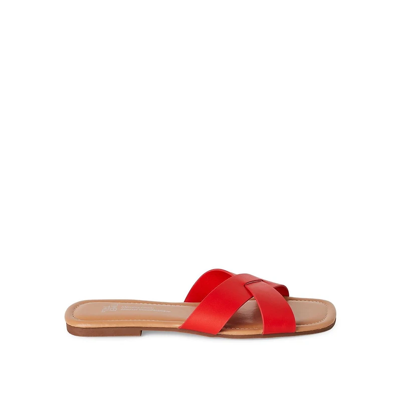 Time and Tru Women's Slip On Sandals