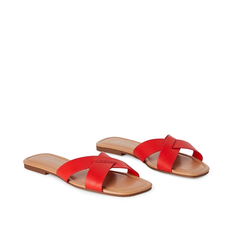 Time and Tru Women's Slip On Sandals