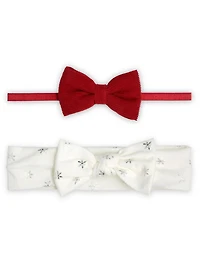 Carter's Child of Mine Infant Girl Christmas Headwrap, 2-Pack, Size 0-12M