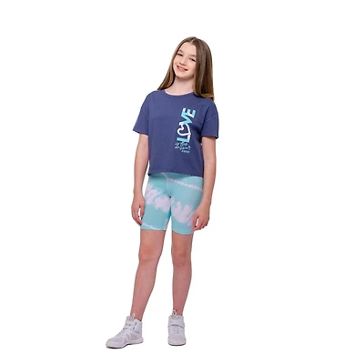 T-shirt à manches courtes Justice Love Is Answer pour filles