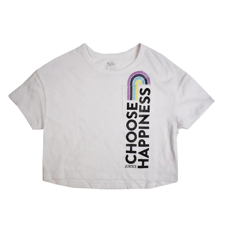 Girls Justice Choose Happiness Short Sleeve T-Shirt