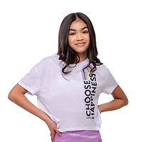 Girls Justice Choose Happiness Short Sleeve T-Shirt
