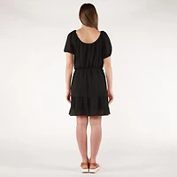 DV S/S scoop neck tiered baby doll dress