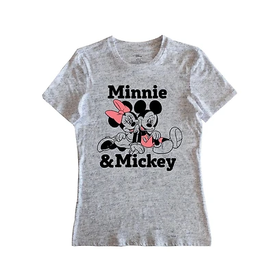 Ladies Disney Mickey Minnie In Love Short Sleeve T-Shirt