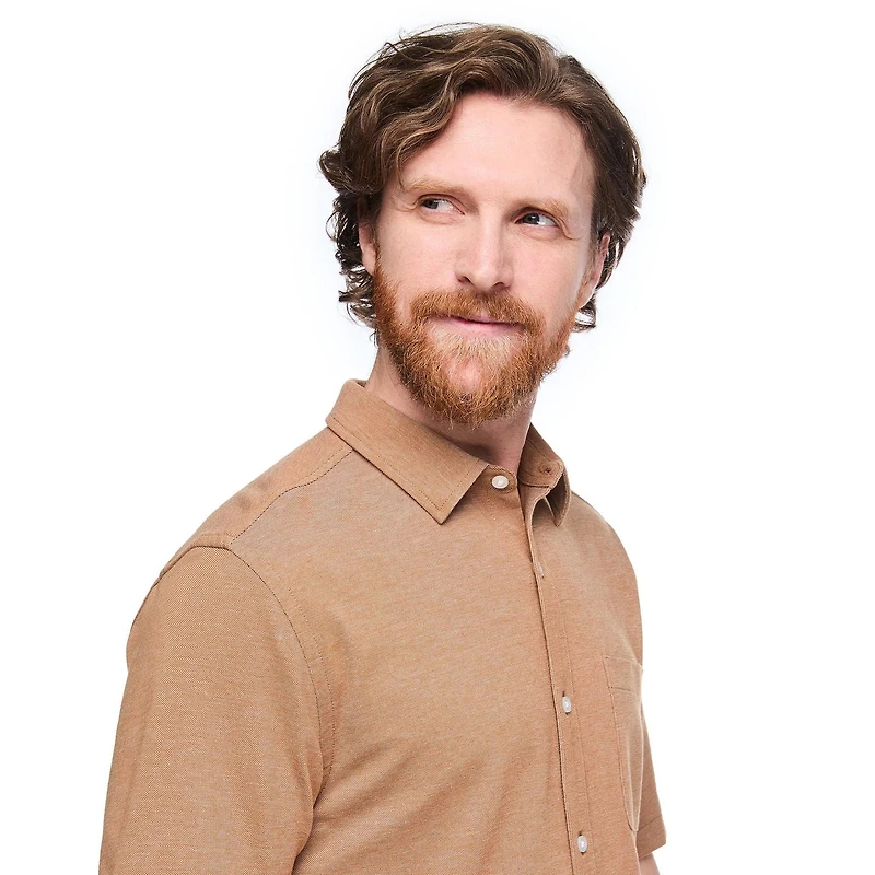 George Men's Knit Button-Up Shirt