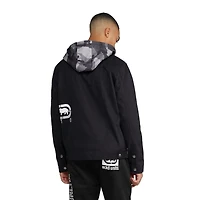 Ecko Men's Twill Fleece Hooded Jacket